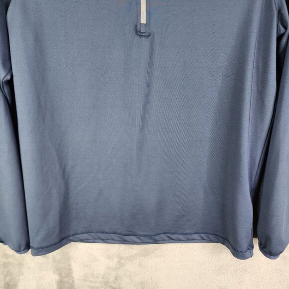 Mens Blue Adidas Golf Pullover Polo Shirt 1/2 Zip Long Sleeve Mock Neck Size M - Picture 3 of 12